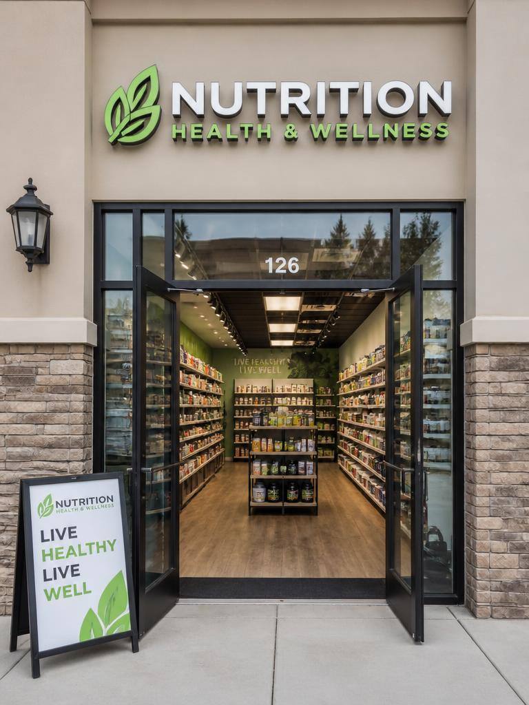 Fachada da Pro Nutri — exemplo 3: Vertical da entrada (Stories)
